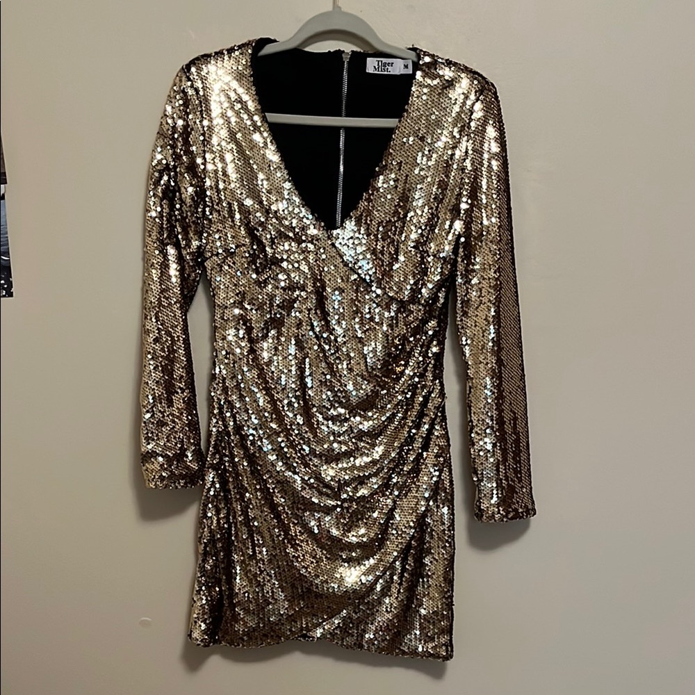Gold Sequin Dress